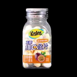 MARACUJA ÍZŰ FRISSÍTŐ CUKORKA C-VITAMINNAL ÉDESÍTŐSZERREL KISKIS 38GR