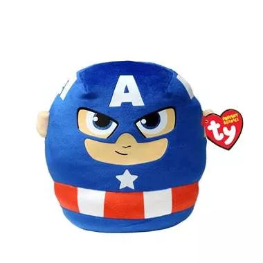 TY SQUISH BEANIES PÁRNA ALAKÚ PLÜSS FIGURA MARVEL AMERIKA KAPITÁNY 22 CM