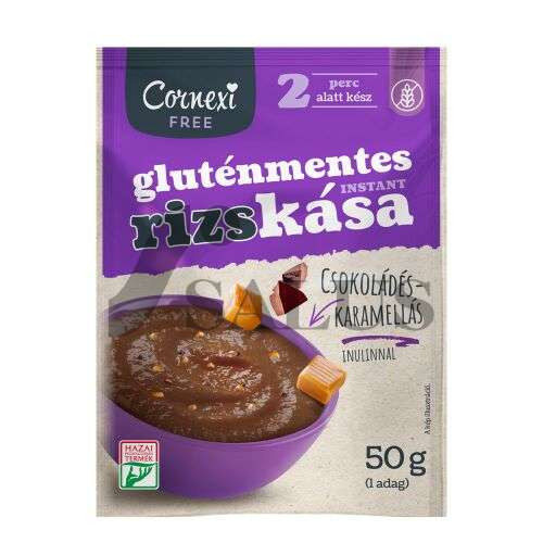 CORNEXI RIZSKÁSA CSOKOLÁDÉS KARAMELLÁS 50 GR GLUTÉNMENTES