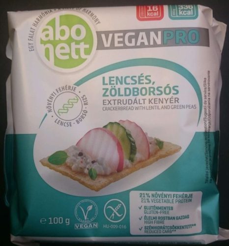 ABONETT EXTRUDÁLT KENYÉR LENCSE ZÖLDBORSÓ 100 GR GLUTÉNMENTES