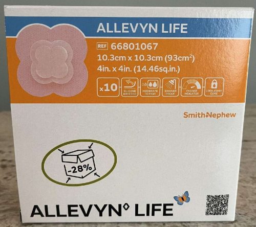 ALLEVYN LIFE SPECIÁLIS SZILIKONOS HABKÖTSZER 21 CM X 21 CM 10 DB/DOB