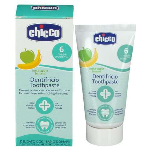 CHICCO ALMÁS BANÁN IZŰ FLUORMENTES FOGKRÉM 50 ML 6-24 HÓ