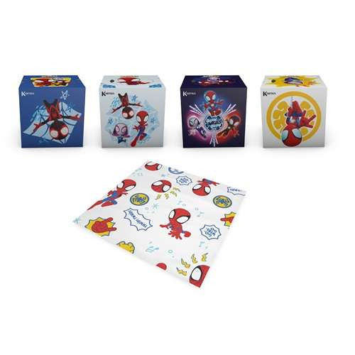 KARTIKA SPIDEY PAPÍRZSEBKENDŐ DOBOZOS 56 DB 3 RÉTEGŰ 20X20CM