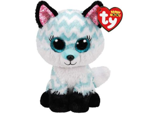 TY BOOS PLÜS FIGURA 15 CM ATLAS FEHÉR-TÜRKIZ RÓKA
