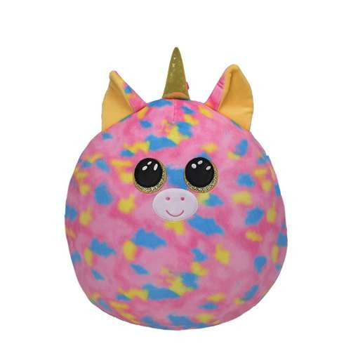 TY SQUISHY BEANIES PÁRNA ALAKÚ PLÜSS FANTASIA 30 CM SOKSZÍNŰ UNIKORNIS