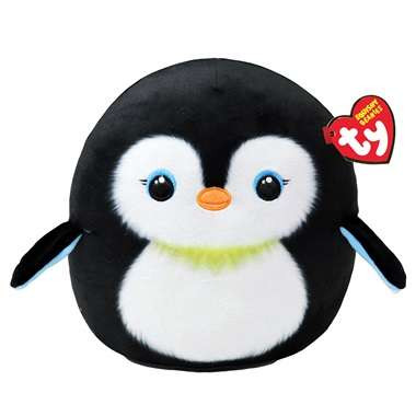 TY SQUISH-A-BOSS PÁRNA ALAKÚ PLÜSS FIGURA NEVE PINGVIN 22 CM