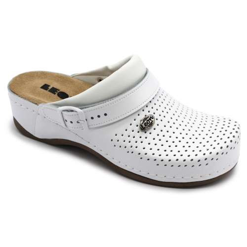 LEON COMFORT BŐR NŐI KLUMPA 2023 MODELL KIVEHETŐTALPBETÉTTEL 41 FEHÉR