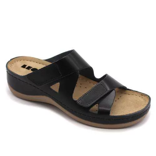 LEON COMFORT NŐI PAPUCS 906 MODELL FEKETE 40