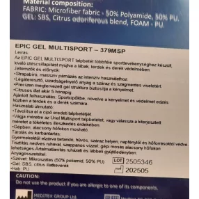   IT-379MSP Uriel Multisport Epic Gél Talpbetét Citrusos illattal 35/38