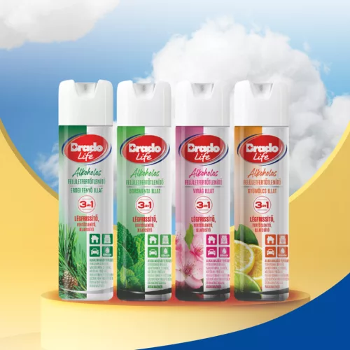 BRADOLIFE FELÜLETFERTŐTLENÍTŐ ÉS LÉGFRISSÍTŐ 300 ML GYÜMÖLCS