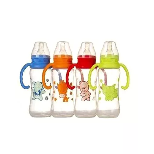 Baby bruin cumisüveg fogóval BPA mentes 240 ml szilikon etető cumival