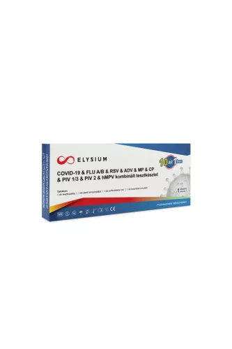 Elysium SARS-CoV-2, influenza A+B, RSV és adenovírus antigén kombinált gyorsteszt