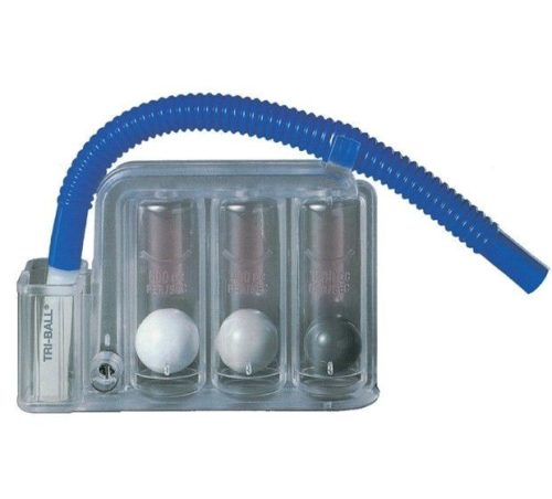 Tüdőtornász (műtét után a tüdő tornásztatására) tri-ball