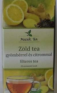 MECSEK ZÖLD TEA GYÖMBÉR+CITROM 20 FILTER