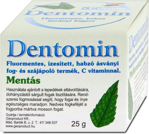 Dentomin fogpor mentolos 25g
