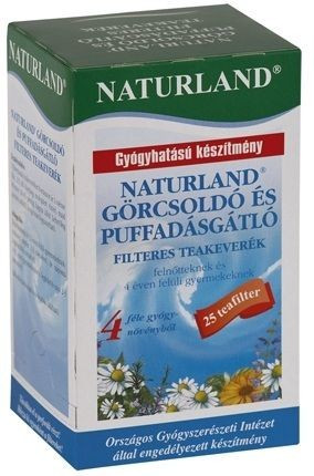 Naturland görcsoldó és puffadásgátló tea 25x1,5 gr