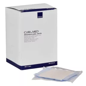   Curi-med nedvszívó sebpárna steril 10 x 10 cm 50 db/doboz (abena)