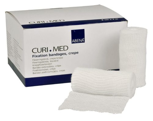 Curi-med rögzítő pólya crepe 8 cm x 4 m 20 db/doboz (abena)