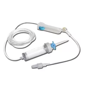 Infúziós szerelék, tű és fecskendő